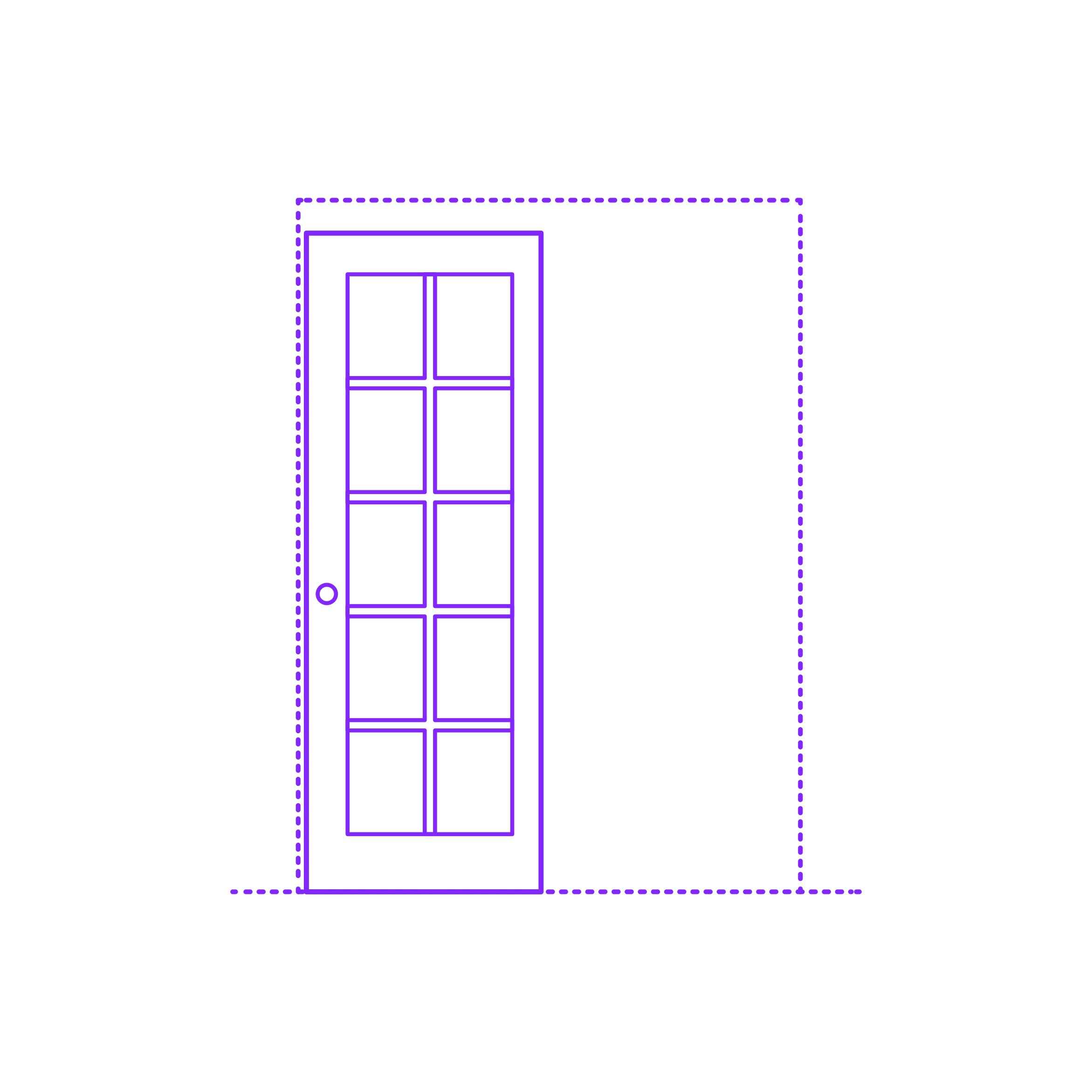 Buildings Pocket Doors Single Glass Grid 10 Panels Editable Svg Line Art Free Vectors